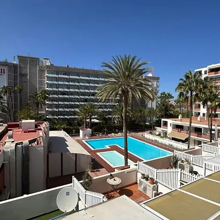 Danubio, Modernes Mit Poolblick Und Seitlichem Meerblick, Wohnzimmer Und 1 Schlafzimmer, 4 Etage, Im Herzen Von Playa Del Ingles, Gran Canaria 아파트 플라야 델 잉글스