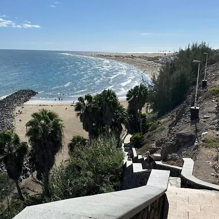 Danubio, Modernes Mit Poolblick Und Seitlichem Meerblick, Wohnzimmer Und 1 Schlafzimmer, 4 Etage, Im Herzen Von Playa Del Ingles, Gran Canaria 아파트 *