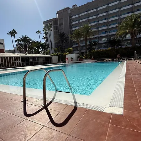 Danubio, Modernes Mit Poolblick Und Seitlichem Meerblick, Wohnzimmer Und 1 Schlafzimmer, 4 Etage, Im Herzen Von Playa Del Ingles, Gran Canaria