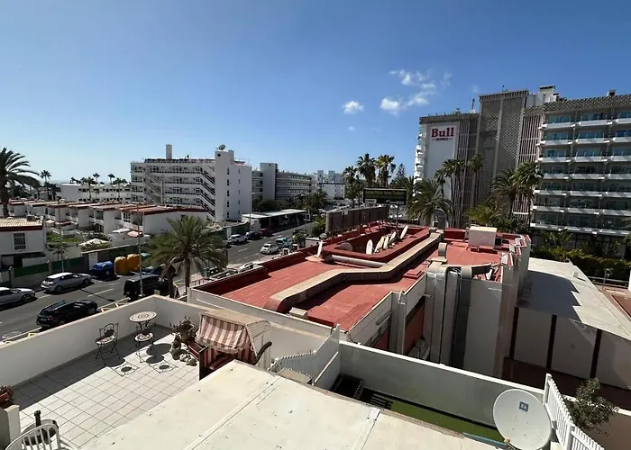 Apartamento Danubio, Modernes Mit Poolblick Und Seitlichem Meerblick, Wohnzimmer Und 1 Schlafzimmer, 4 Etage, Im Herzen Von Playa Del Ingles, Gran Canaria *