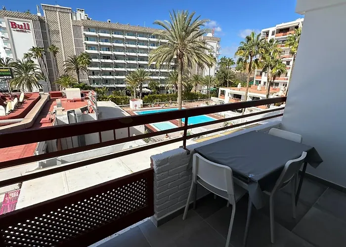 Apartamento Danubio, Modernes Mit Poolblick Und Seitlichem Meerblick, Wohnzimmer Und 1 Schlafzimmer, 4 Etage, Im Herzen Von Playa Del Ingles, Gran Canaria *