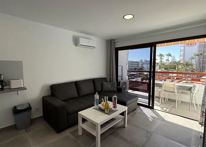 Danubio, Modernes Mit Poolblick Und Seitlichem Meerblick, Wohnzimmer Und 1 Schlafzimmer, 4 Etage, Im Herzen Von Playa Del Ingles, Gran Canaria 아파트 플라야 델 잉글스